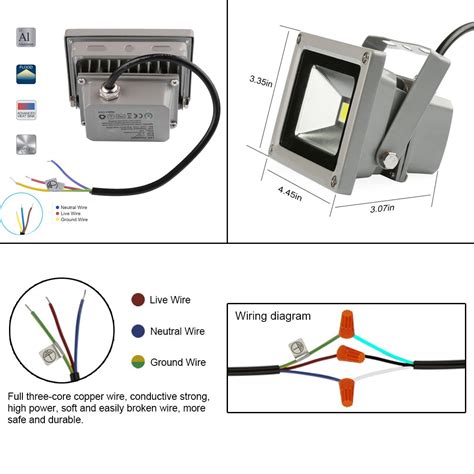 outdoor flood light junction box|led flood light wiring diagram.